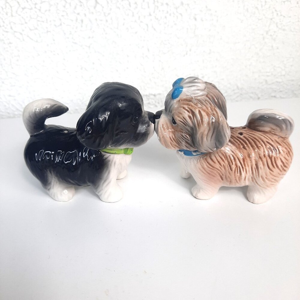 Kissing Dogs Salt and Pepper Shakers Shih Tzus, Yorkies, Scottie Dogs, Magnitic
